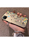 Realme C21Y Compatible Silicone Edge Hard Back Case Couple Phone Case with Floral Pattern - 2