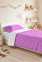 Pink Geometric Modern Young Room Single Pique Set-Nordic 160X220Cm Quilted Bedspread - 5