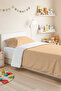 Beige Minimal Young Room Single Pique Set - Quilted Modern Cream 160X220 cm Bedspread - 4