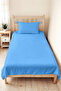 Blue Modern Young Room Single Pique Set - Plain Quilted 160X220 cm Seasonal Bedspread - 5