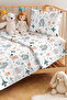 Pastel Animal Figured Children's Room Single Pique Set-Mint Powder 160X220Cm Quilted Bedspread - 2