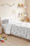 Cat White Girls' Pique Set - Cute Minimal Pink Gold Baby Room Bedspread - 160X220 cm - 4