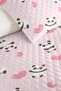 Panda Pink Pastel Girls' Pique Set - Cute Heart White Baby Room Bedspread - 160X220 cm - 3