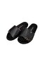 Single-Strap Striped Leather Anatomical Slippers