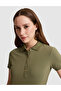 Khaki Slim Fit Cotton Polo Collar Basic T-Shirt 50325456-Vr027 - 2