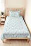 Pastel Blue Hamster Girl's Pique Set - Strawberry Patterned Pink Baby Room Bedspread - 160X220 cm - 8