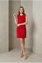 Zipper Detailed Short Dress, Red Dress
