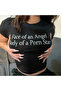 Black Face of an Angel Body Printed Cropped