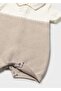 Newborn Baby Boy Mercerized Salopet Beige - 3