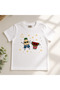 Pineapple & Watermelon Hand Embroidered Girls' White Summer T-Shirt |   5-8 Years Old |   Cotton - 2
