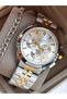 Functions Active, in Stylish Box, Yellow Steel Cord, White Dial, Men's Wristwatch with Calendar + Chain Bracelet - 2