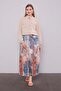 Beige - Green Waist Gathered Skirt Set