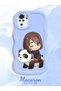 Redmi Note 10 4g Compatible Case Camera Protector Blue Silicone Couple Phone Case Panda Pattern - 2