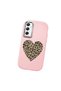Samsung Galaxy A34 Compatible Case Camera Protector Pink Silicone Couple Phone Case Heart Pattern - 3