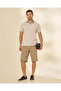 Men Beige Striped Polo T Shirt - 5