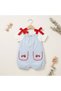 Baby Girl Strawberry Embroidered Gingham Salopet & T-Shirt Set - Blue