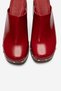 Bellune Red Patent Leather Genuine Leather Women's Thick Heeled Slippers with Rivet Detail - 2