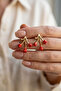 Red Rose Model Design Earrings - 5