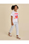 Girls White Strawberry Print T-shirt - 5
