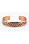 Copper Triangle Geometric Pattern Adjustable Cuff Bracelet |   New Series - 7