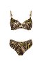 5630 Green Glitter Leopard Balconette Bikini Set - 5