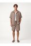 Stitched Detailed Shirt Shorts Set