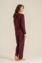 Women's Just Close Your Eyes Purple Long Sleeve Pajama Set Ar3774-S-V1 - 4