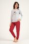 Wonderful Time Mother Daughter Gray Long Sleeve Pajama Set Ar3733-A-V1 - 6