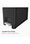 Hana 20L Kitchen Pedal Bin, Step Rubbish Bin with Built-In Wheels for Kitchen & Household Use (Black) - 8