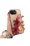 iPhone 17E Compatible Silicone Edge Hard Back Case Couple Phone Case with Floral Pattern