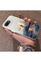 iPhone 16E Compatible Silicone Edge Hard Back Case Couple Phone Case Tower Pattern - 2