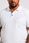Men's Large Size Single Jersey Polo T-Shirt Classic Pocket 26402 White - 2