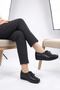 3776 Large Size Orthopedic Sole Leather Women's Shoes
