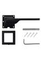Black Steel Door Handle with Square Badge - Single Right-Handed Handle (Metal Product!) !!) - 4