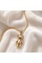 Women's Steel Gold Stone Cute Teddy Bear Necklace - 4
