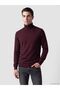 Lcwaikiki Classic Plum Turtleneck Men's Knitwear Sweater