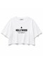 Women's Crop T-Shirt Hollywood Printed Oversize Relaxed Fit Short Tshirt - 3