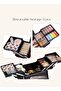 1 Black Fabric Travel Makeup Organizer Case Double Layer Adjustable Dividers Four Trays Large Capaci - 5