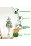 152cm Potted Artificial Olive Tree Double Trunk, Low Maintenance Faux Olive Plant with Realistic Leaves & Plump Olives, No Watering Needed for Indoor Decor - 2