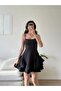 Women's Rope Strap Flounce Mini Dress - 3