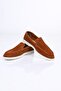 Laceless Rubber Sole Genuine Leather Loafer 028-2000 Men's Shoes - 7