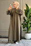 6548 - Stylish, Comfortable, Soft, Special Wanda Viscose Fabric, Women's Set with Slit Detail Long Tunic - 3