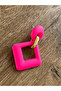 Pink Geometric Style Acrylic Earrings - 3
