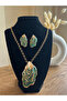 Geometric Design Style Necklace Earring Set