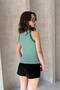 Cycling Collar, Thick Striped Bib, Flexible Camisole Fabric, Striped Sleeveless Long Tank Top - 3