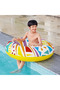 Techno Ring with Handle - Inflatable Colorful Ring - Inflatable Patterned Sea Ring - Geometric Patterned Swimming Ring - Colorful Inflatable Ring 107 Cm. - 6