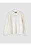 Lcw Modest Ecru Crew Neck Women's Knitwear Sweater