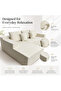Cloud Sectional Boneless Couches for Living Room, Modular Shaped Couch with Deep Seat Oversized Right Facing Chaise, Memory Foam Compressed Spineless 3 Seater Sofa for Apartment (L-Shape) - 7