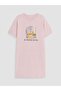 Lcw Dream Pink Crew Neck Printed Women's Nightgown - 5