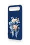 Tecno Spark Slim Compatible Blue Ribbon Flower Patterned Silicone Case - 4